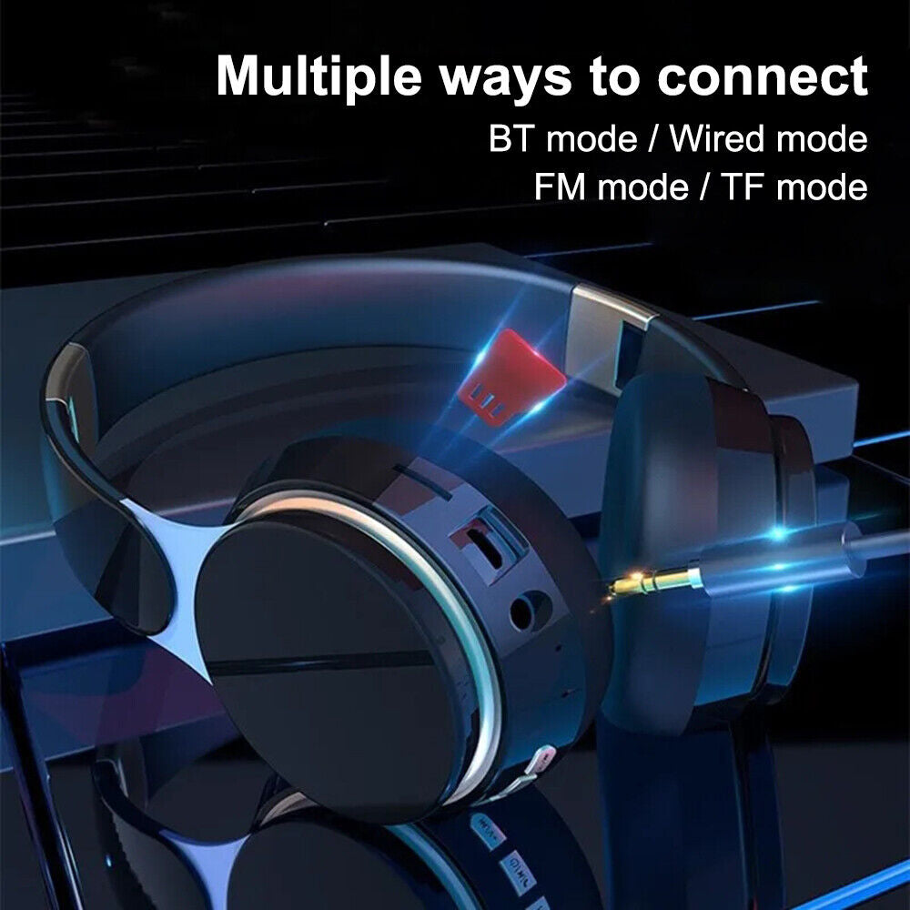 Wireless Bluetooth Headphones with Noise Cancelling Over-Ear Stereo Earphones
