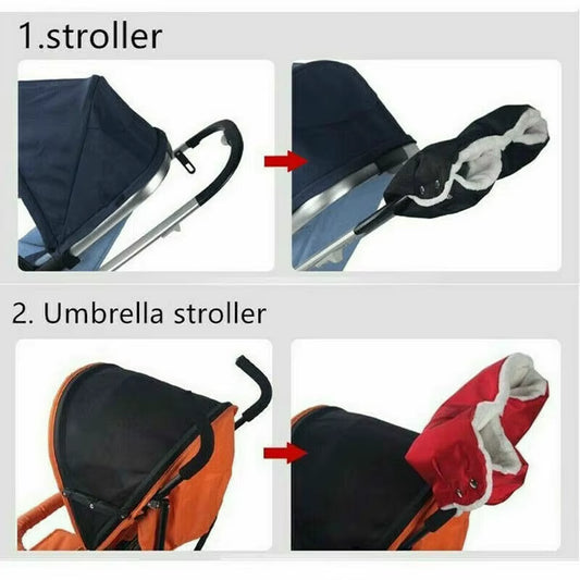 Winter Pram Warmer Gloves Pushchair Hand Muff Waterproof Stroller Accessories