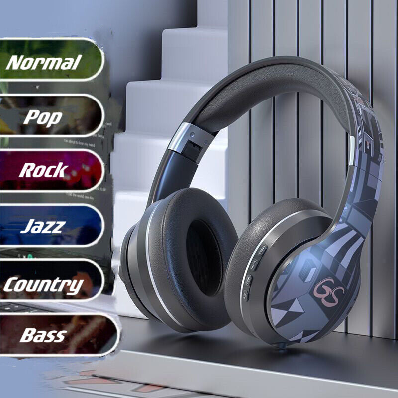 Wireless Bluetooth Headphones with Noise Cancelling, Over-Ear Hi-Fi Stereo Earphones with Bluetooth 5.2, Foldable & Ergonomic Design