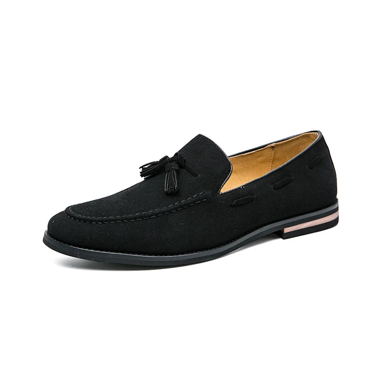 Men’s Casual Flats – Premium Cow Suede Leather Loafers & Moccasin Driving Shoes