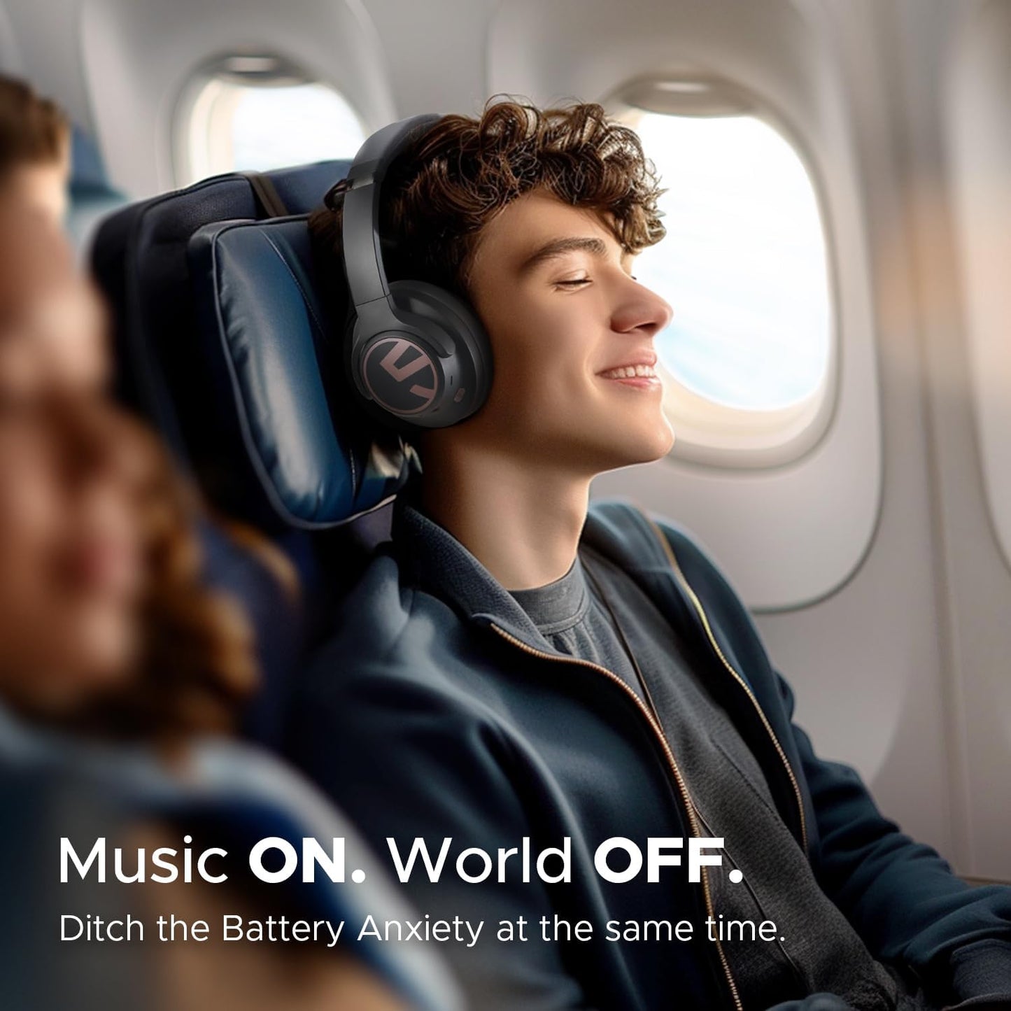 Space Bluetooth Headphones over Ear, Hybrid Active Noise Cancelling Earphones 123 H Playtime, Wireless Bluetooth 5.3 Headset Hi-Res Audio Wired, Foldable Headphones for Home Office Travel