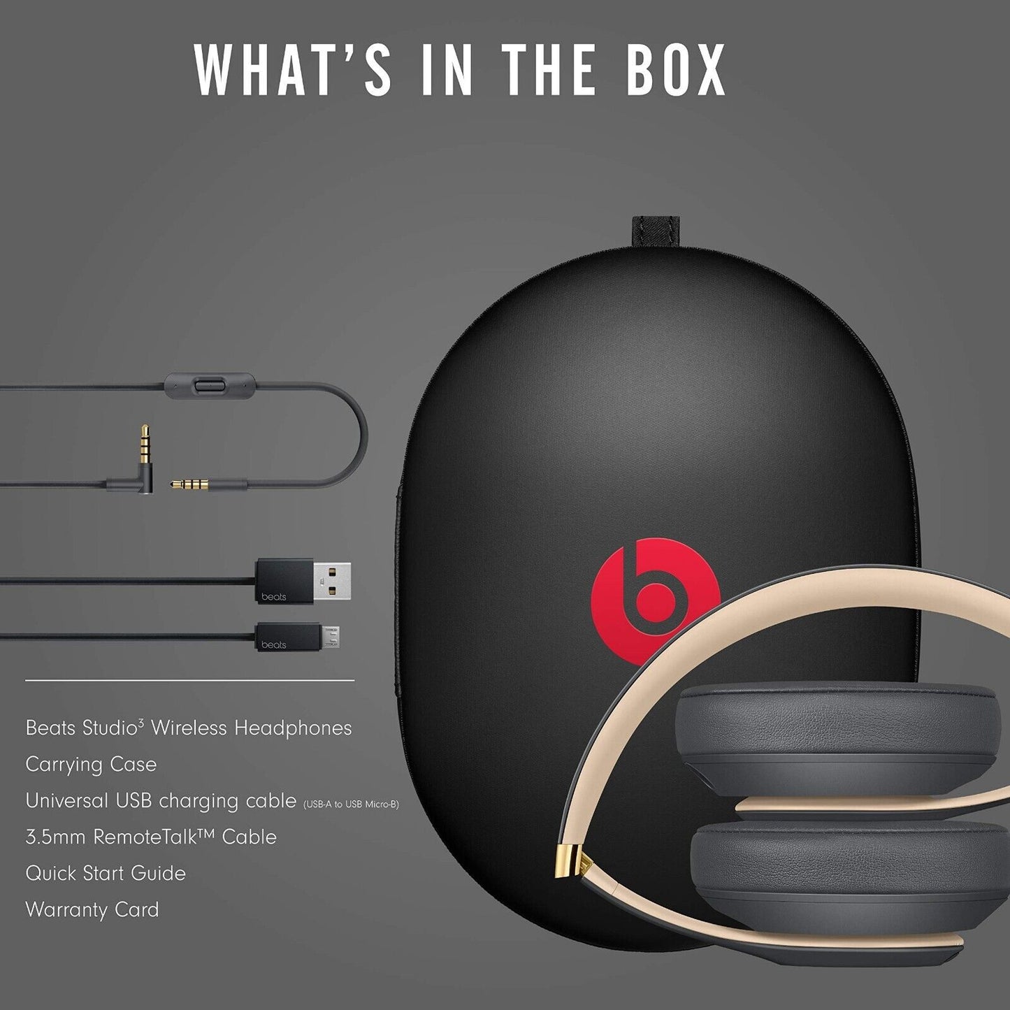 Apple Beats Studio3 Wireless Noise Cancelling Over-Ear Headphones - Shadow Grey