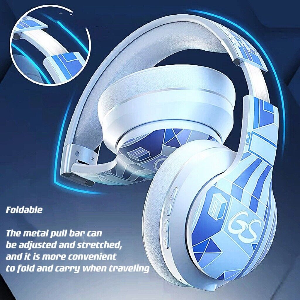 Wireless Bluetooth Headphones with Noise Cancelling, Over-Ear Hi-Fi Stereo Earphones with Bluetooth 5.2, Foldable & Ergonomic Design