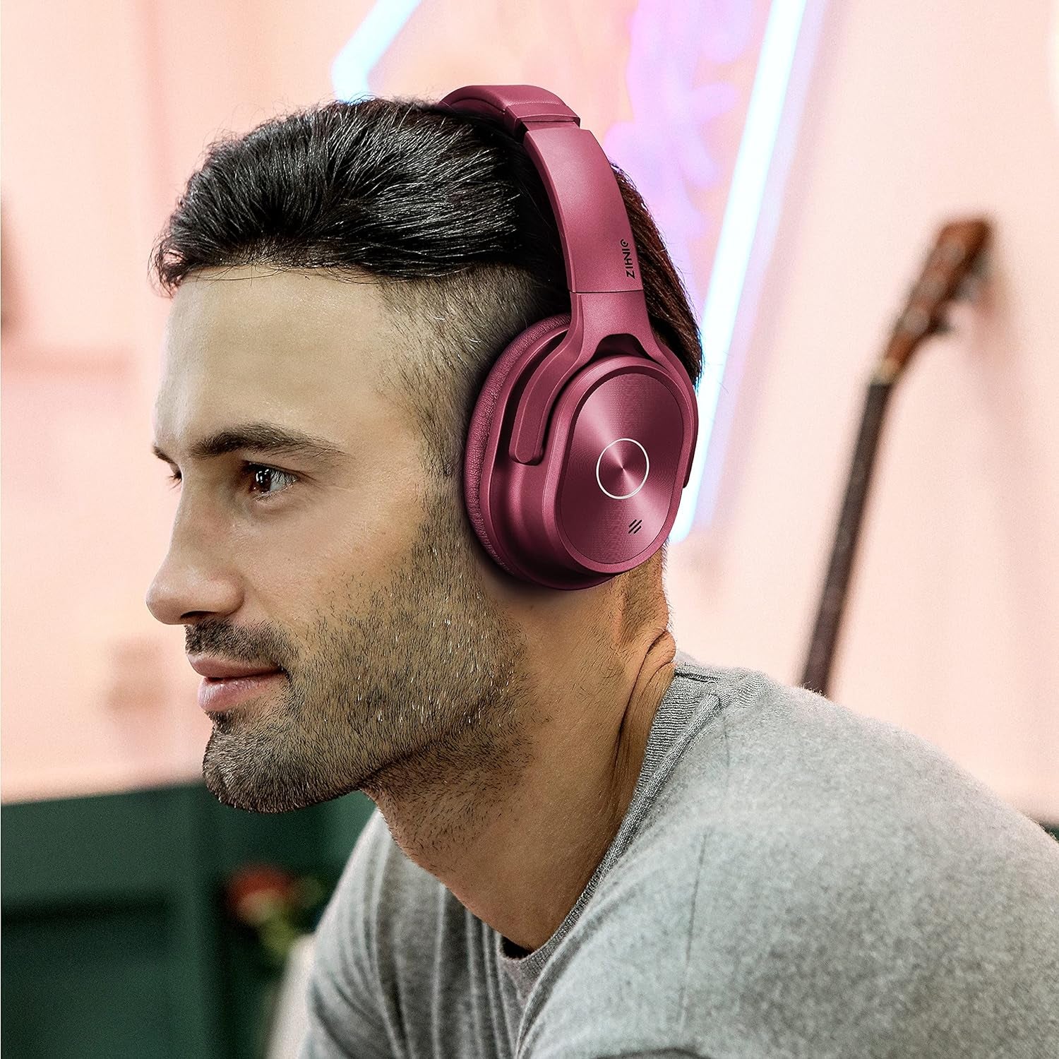 Active Noise Cancelling Headphones, 40H Playtime Wireless Bluetooth Headset with Deep Bass Hi-Fi Stereo Sound,Comfortable Earpads for Travel/Home/Office