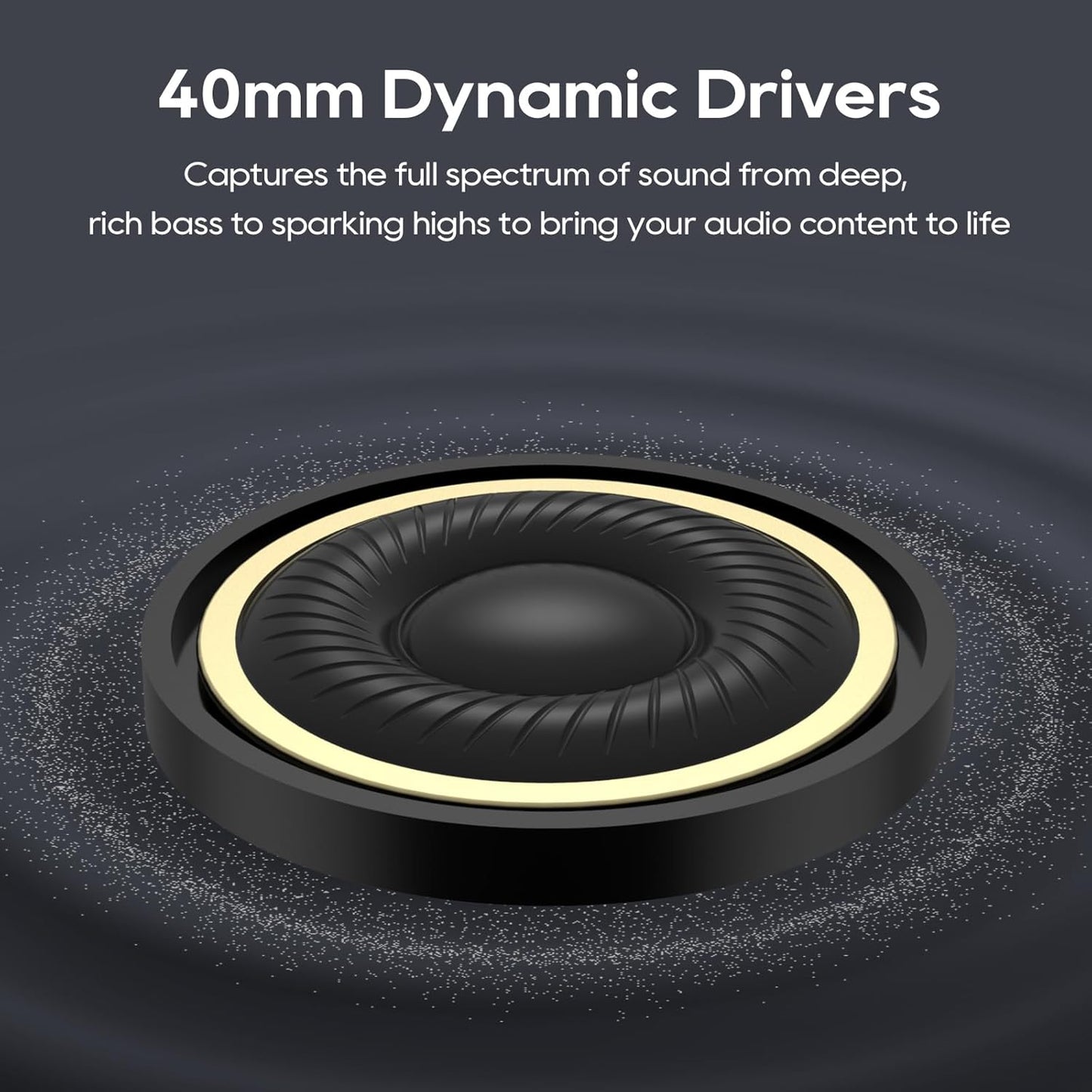 NC45 Active Noise Cancelling Headphones, Wireless Bluetooth Headphones over Ear with Mic Deep Bass, Foldable and Durable,Comfortable Protein Earpads, 40H Playtime for Tv/Pc/Cell Phone