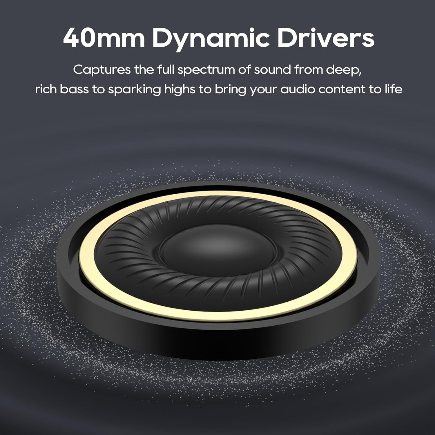 NC45 Active Noise Cancelling Headphones, Wireless Bluetooth Headphones over Ear with Mic Deep Bass, Foldable and Durable,Comfortable Protein Earpads, 40H Playtime for Tv/Pc/Cell Phone