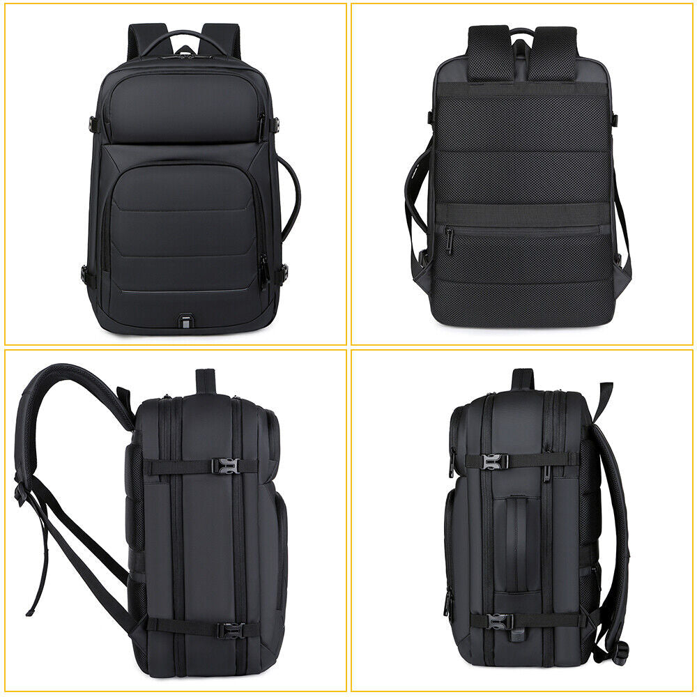 Unisex Expandable 50L Travel Laptop Backpack – TSA Flight Approved, Waterproof School & Travel Bag with USB Charging Port