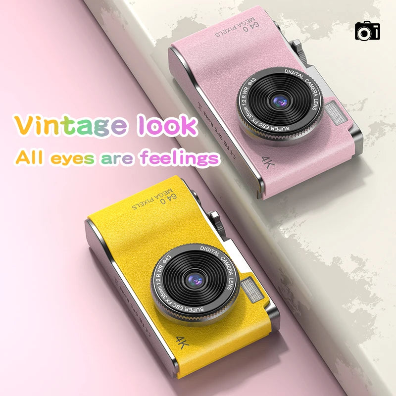 4K 64MP Digital Camera - Photography Camera, Video Camcorder for Kids, Adults & Beginners