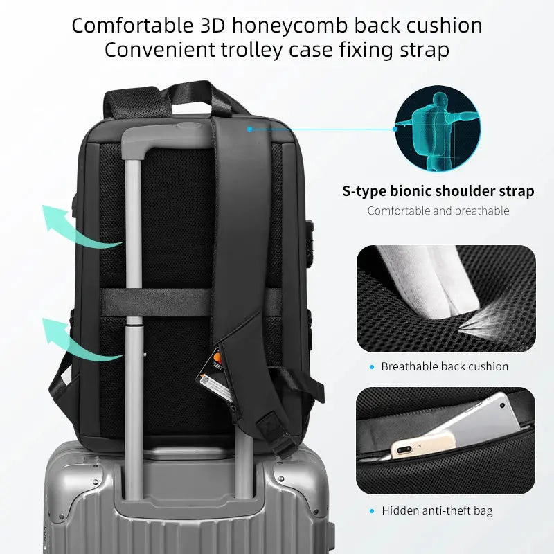 Anti-Theft Waterproof Laptop Backpack with USB Charging – The Ultimate Travel - DynamicDrop Hub