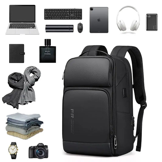 Business Waterproof Backpack with USB Charging Port – 35L Large Capacity - DynamicDrop Hub