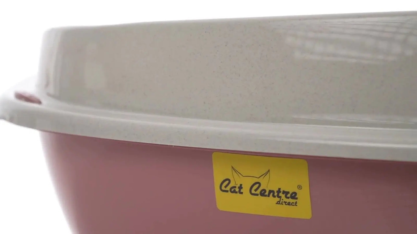 Cat Corner Litter Tray Large or Jumbo Rim Pet Open Toilet Pan Box Cat Centre® - DynamicDrop Hub