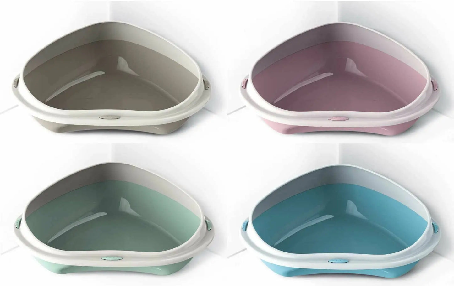 Cat Corner Litter Tray Large or Jumbo Rim Pet Open Toilet Pan Box Cat Centre® - DynamicDrop Hub