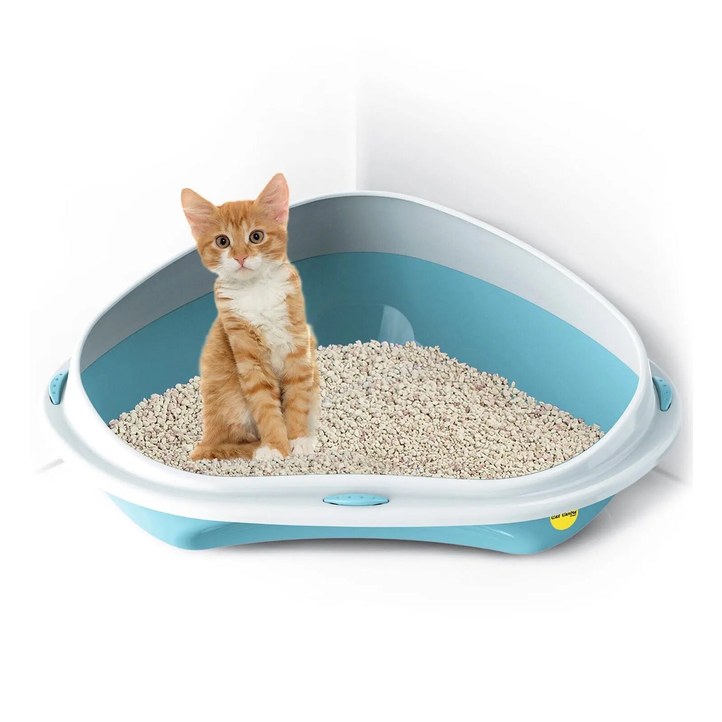 Cat Corner Litter Tray Large or Jumbo Rim Pet Open Toilet Pan Box Cat Centre® - DynamicDrop Hub