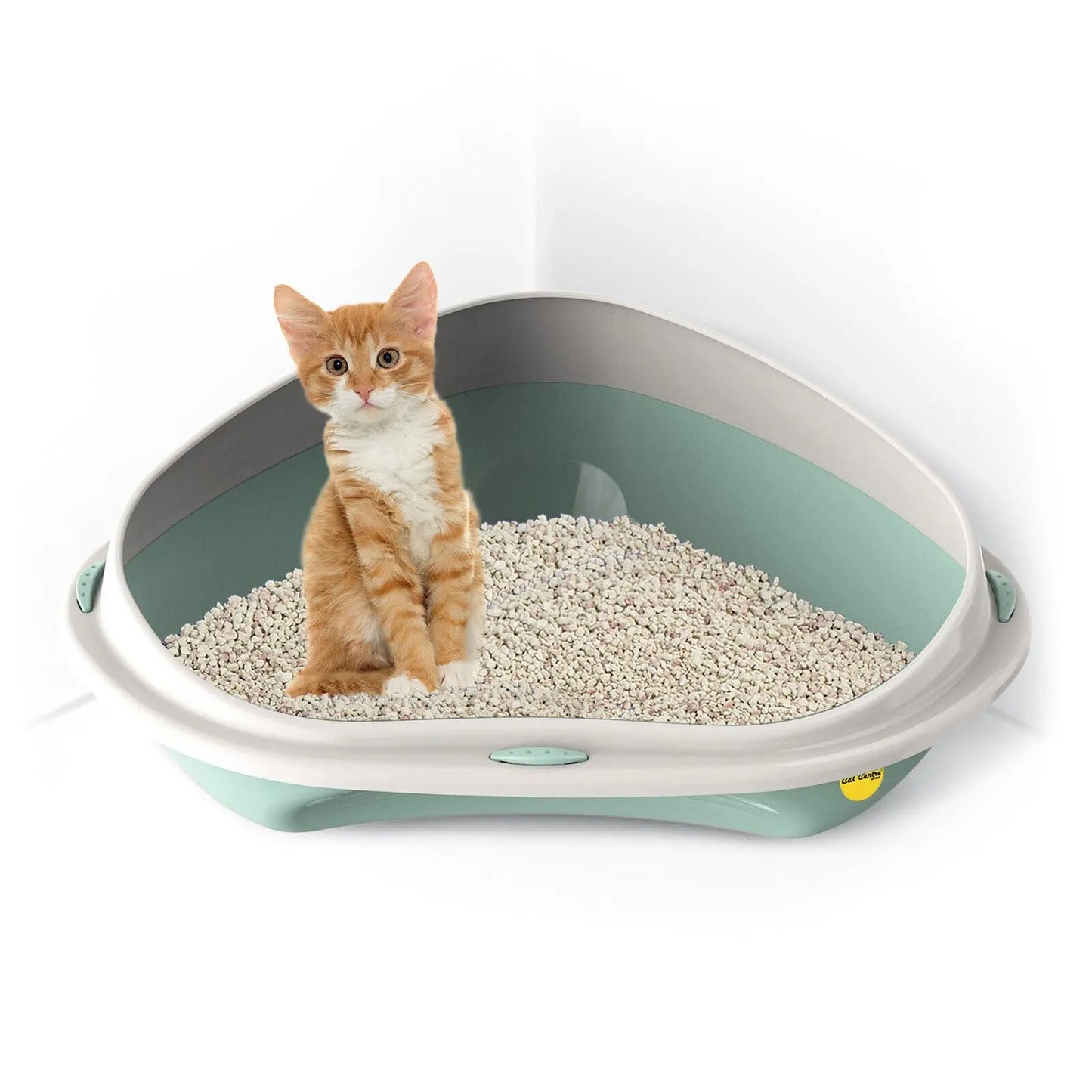 Cat Corner Litter Tray Large or Jumbo Rim Pet Open Toilet Pan Box Cat Centre® - DynamicDrop Hub