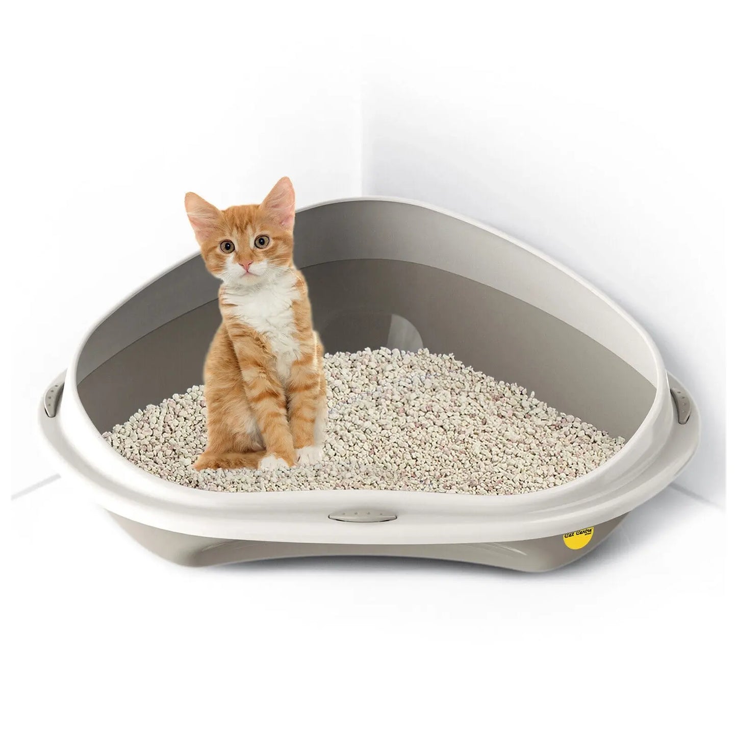 Cat Corner Litter Tray Large or Jumbo Rim Pet Open Toilet Pan Box Cat Centre® - DynamicDrop Hub