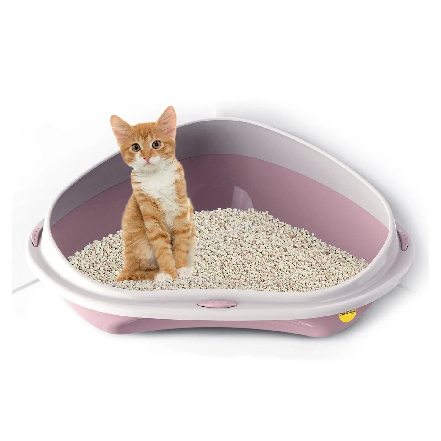 Cat Corner Litter Tray Large or Jumbo Rim Pet Open Toilet Pan Box Cat Centre® - DynamicDrop Hub