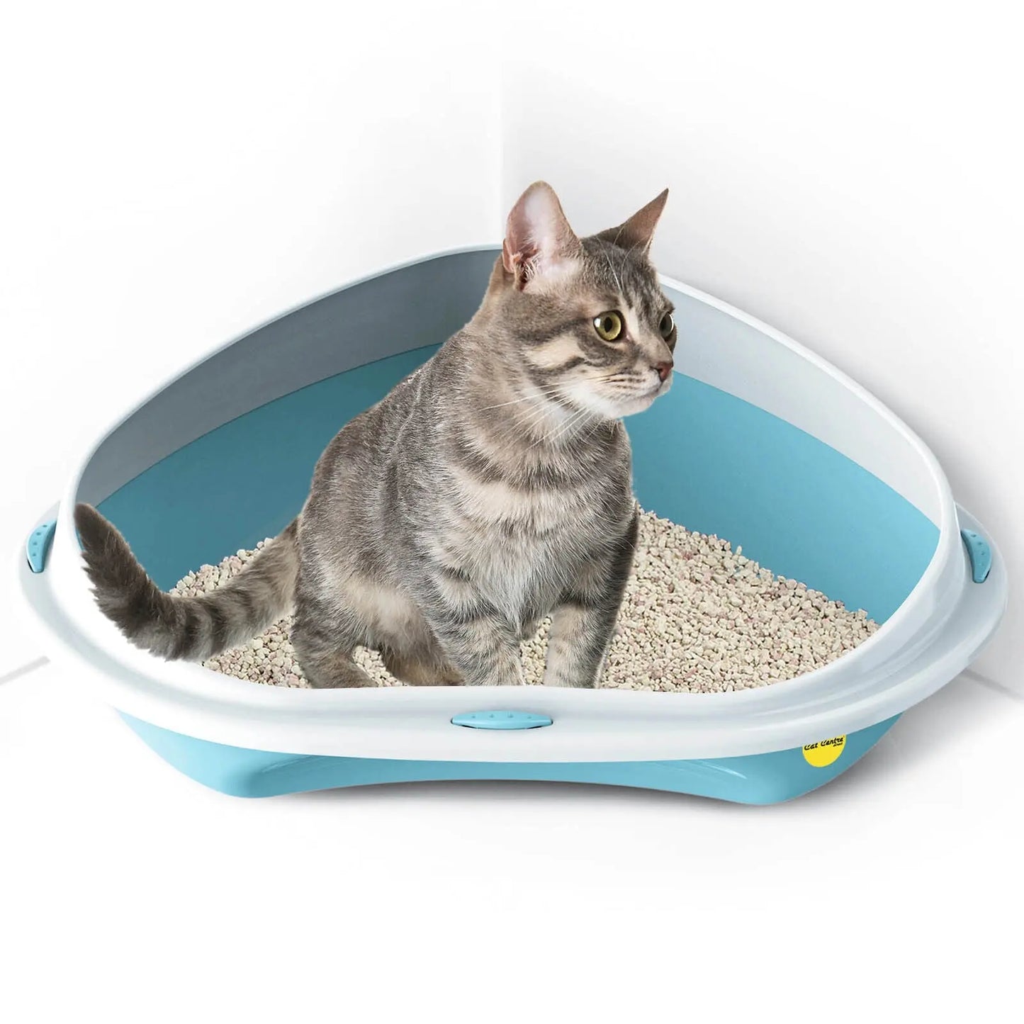 Cat Corner Litter Tray Large or Jumbo Rim Pet Open Toilet Pan Box Cat Centre® - DynamicDrop Hub