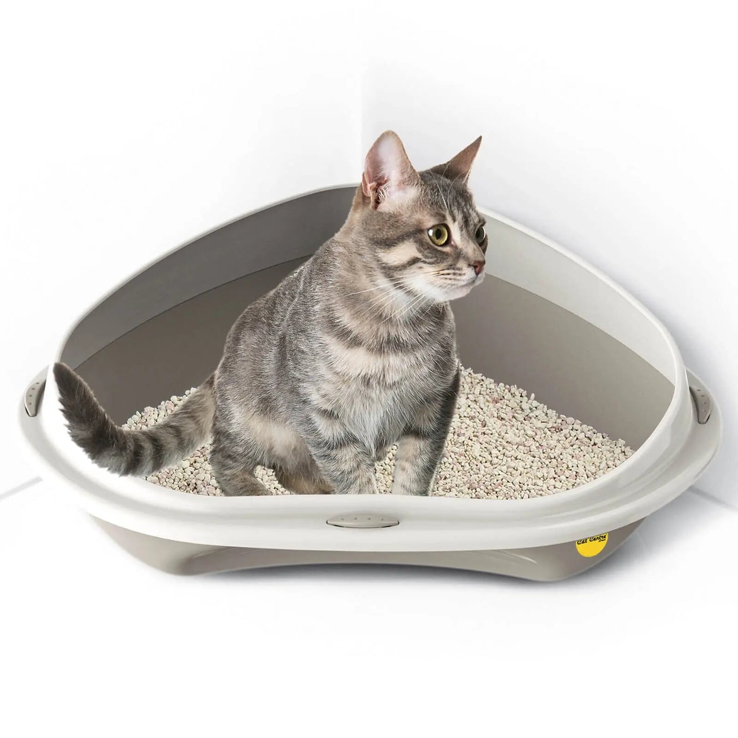 Cat Corner Litter Tray Large or Jumbo Rim Pet Open Toilet Pan Box Cat Centre® - DynamicDrop Hub