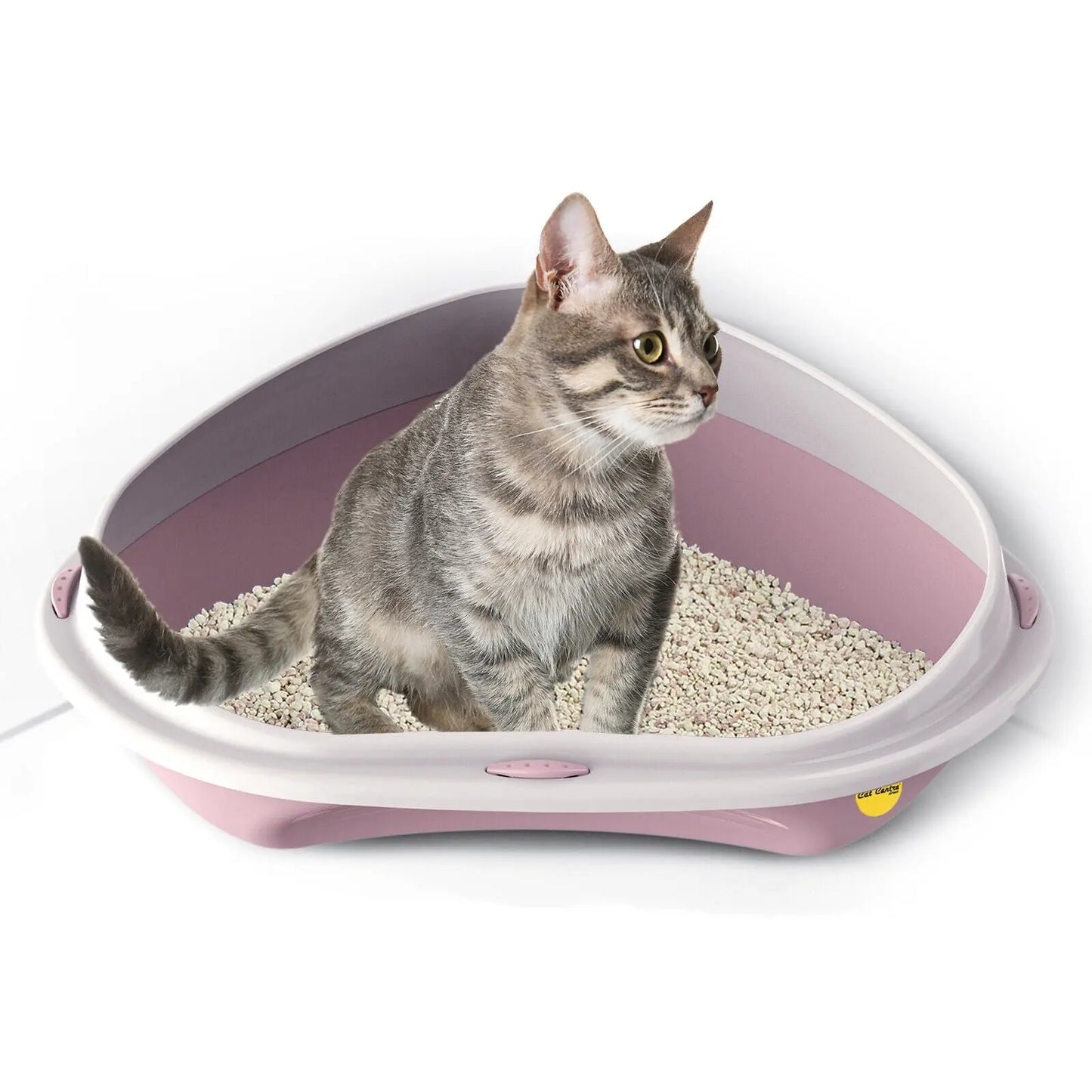 Cat Corner Litter Tray Large or Jumbo Rim Pet Open Toilet Pan Box Cat Centre® - DynamicDrop Hub