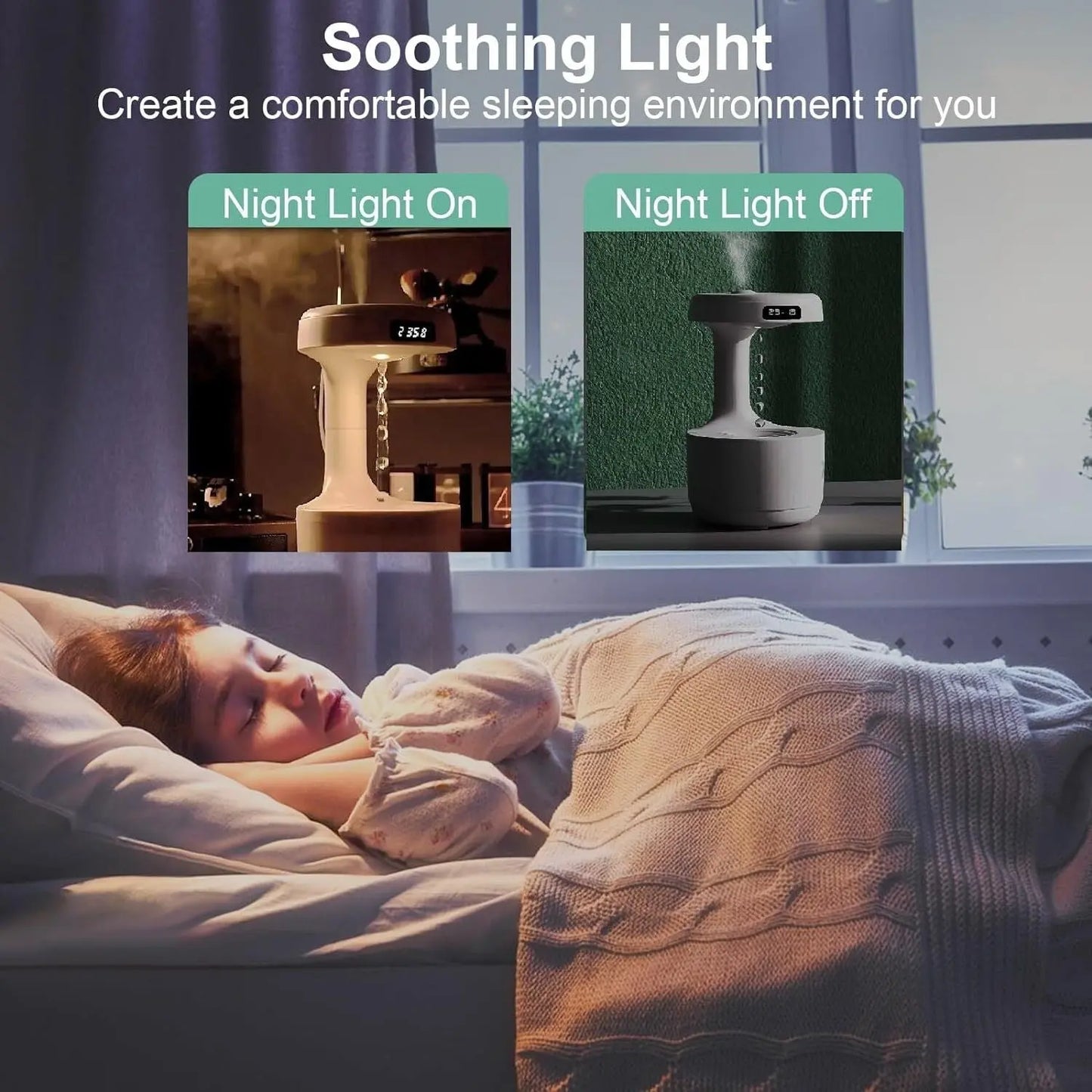 Cool Mist Humidifiers anti Gravity Water Droplet - DynamicDrop Hub