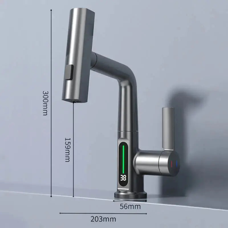 Digital Display Waterfall Faucet – Modern Elegance & Precision in Your Kitchen and Bathroom - DynamicDrop Hub