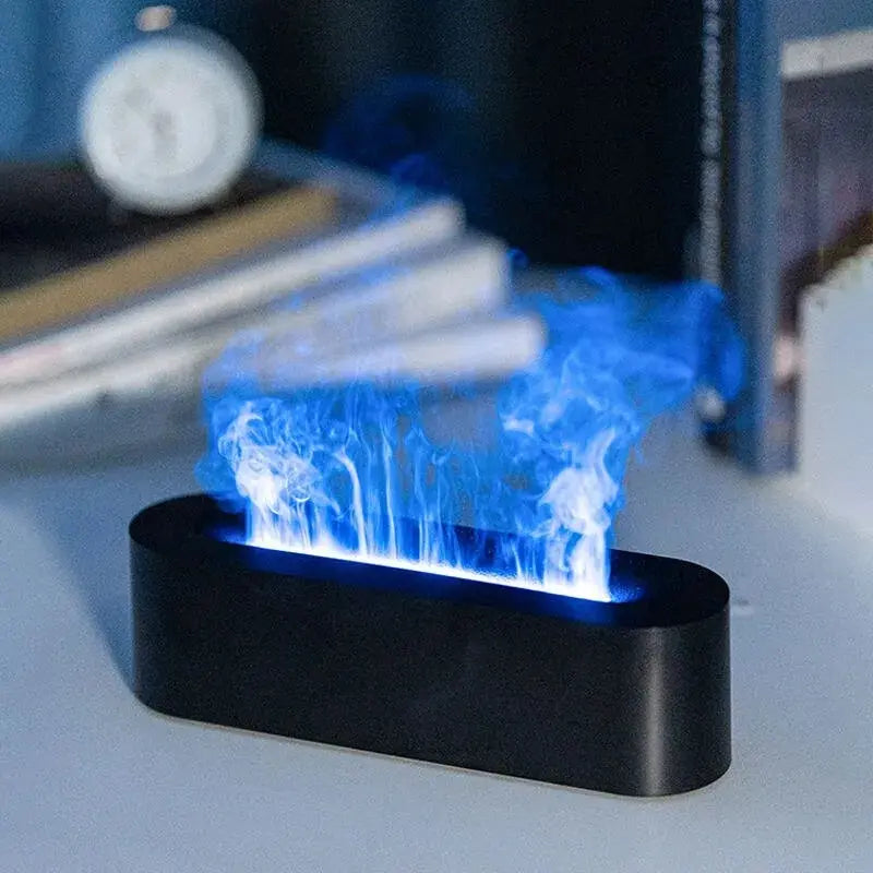 DynamicDrop Hub Flame Aroma Diffuser & Humidifier - Ultrasonic Air Purifier with 7 Color Simulation Light DynamicDrop Hub