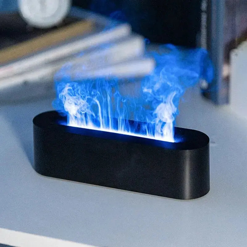 DynamicDrop Hub Flame Aroma Diffuser & Humidifier - Ultrasonic Air Purifier with 7 Color Simulation Light DynamicDrop Hub