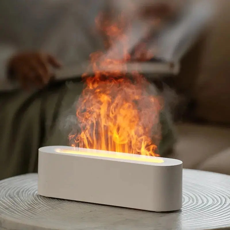 DynamicDrop Hub Flame Aroma Diffuser & Humidifier - Ultrasonic Air Purifier with 7 Color Simulation Light DynamicDrop Hub