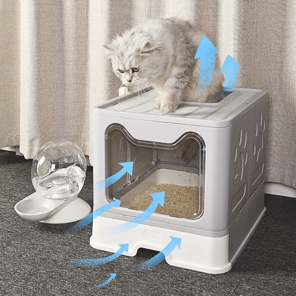 Easy Cleaning Cat Litter Box Large Cat Pan Drawer Anti-Splashing Cat Potty Tray - DynamicDrop Hub