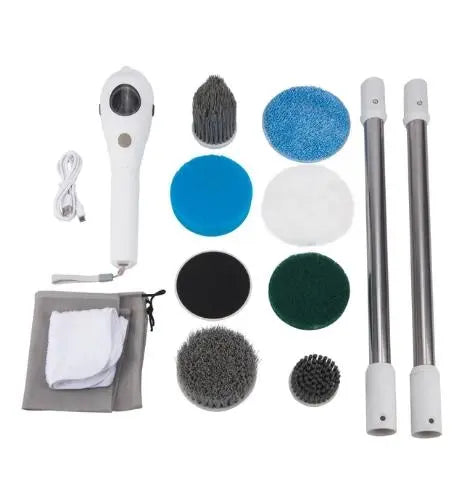 Electric Cleaning Brush 8 in 1 Multifunctional Rotatable Cleaning Brush For Bathroom Kitchen Windows Toilet - DynamicDrop Hub
