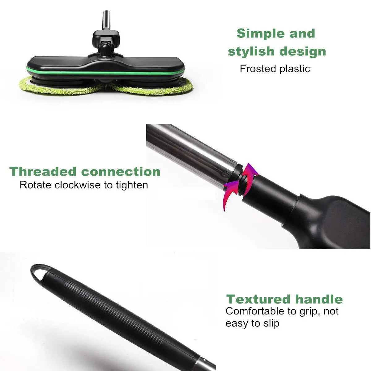 Electric Cordless Floor Cleaner Scrubber Sweeper Polisher Spin Mop Rechargeable - DynamicDrop Hub