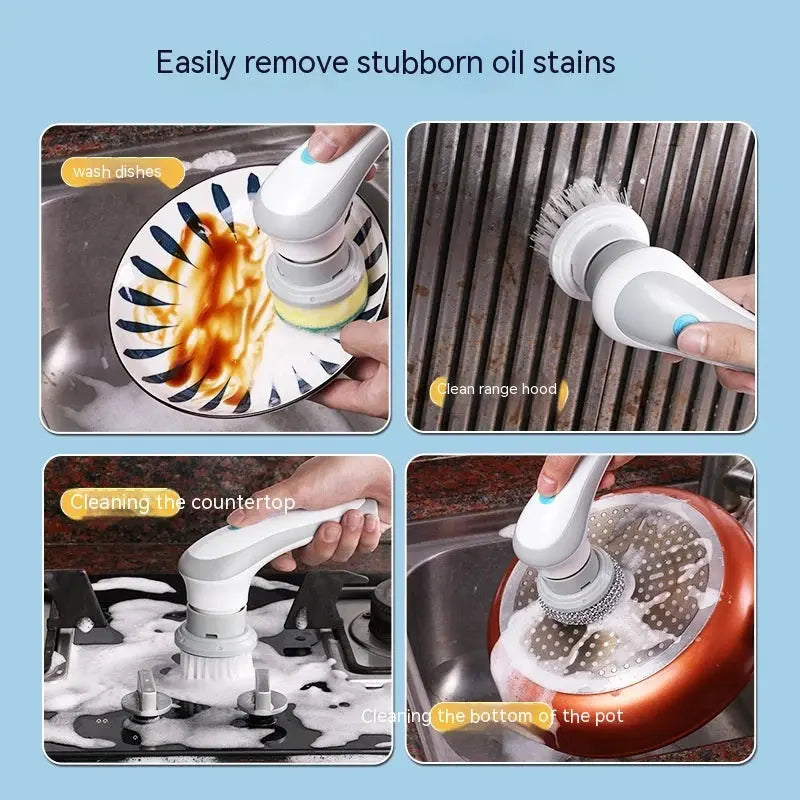 Electric Multifunctional Plastic Cleansing Brush Household Kitchen - DynamicDrop Hub