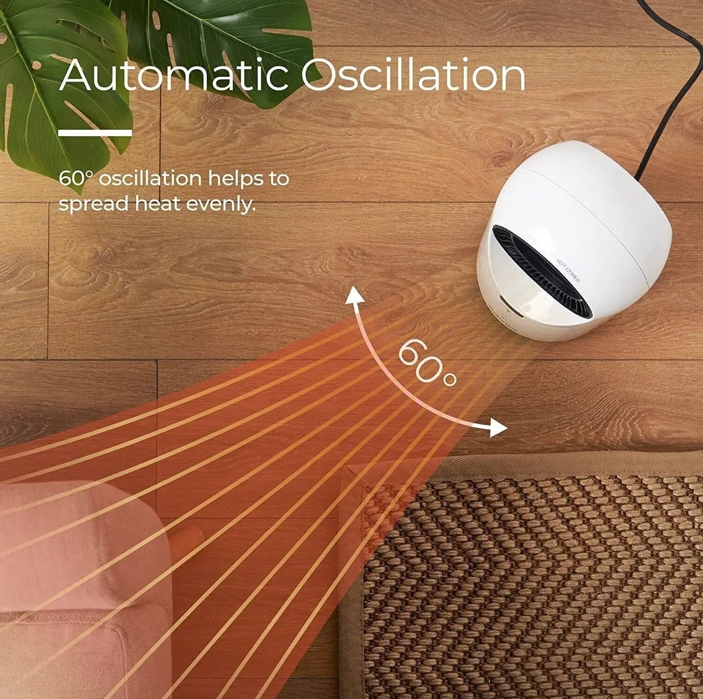 Emperial Bladeless PTC Tower Fan Heater Auto Oscillation Thermostat Timer- 1500W - DynamicDrop Hub