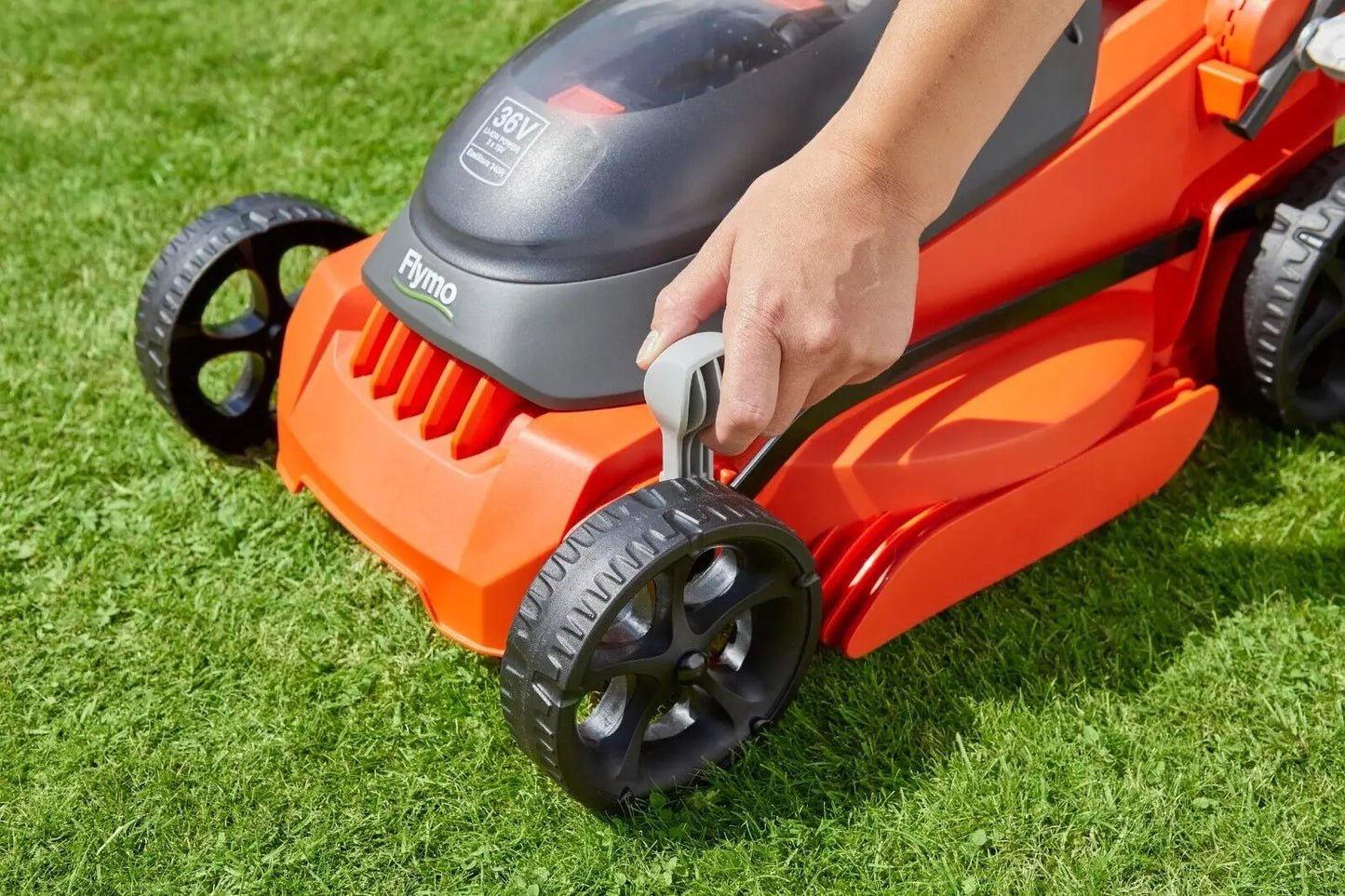 Flymo 36V Easistore 340R Cordless Lawnmower Kit - Power for All - DynamicDrop Hub