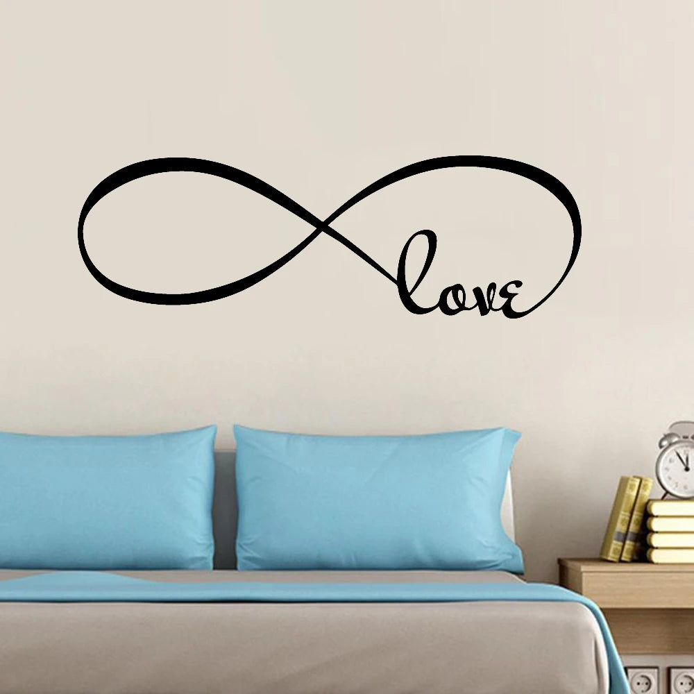Bedroom Wall Decals Symbol of Infinity Love Romantic Stickers Home Decoration Accessories for Living Room Vinyl Murals Y561