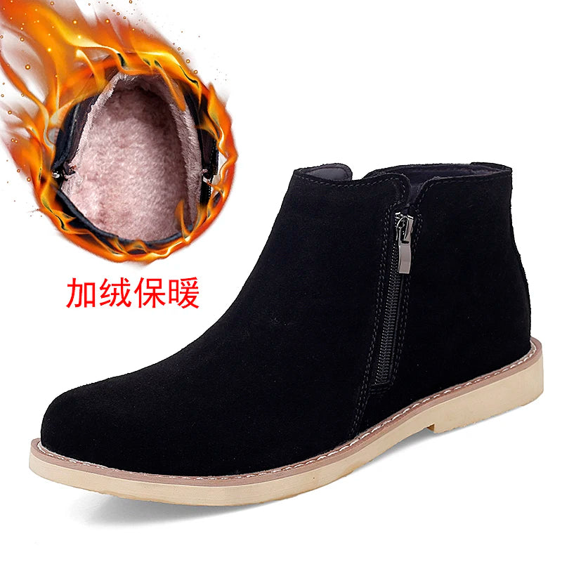 Vintage Sand Suede Chelsea Boots for Men – Natural Leather, Zip Closure, Pointed Toe, Formal Ankle Boots