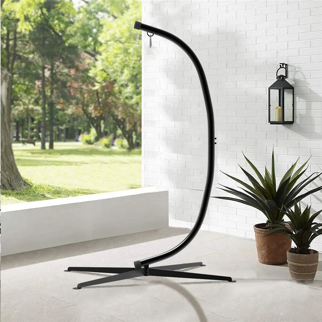 Hanging Swing Chair Hammock Stand French Egg Seat Frame Garden Outdoor Patio - DynamicDrop Hub