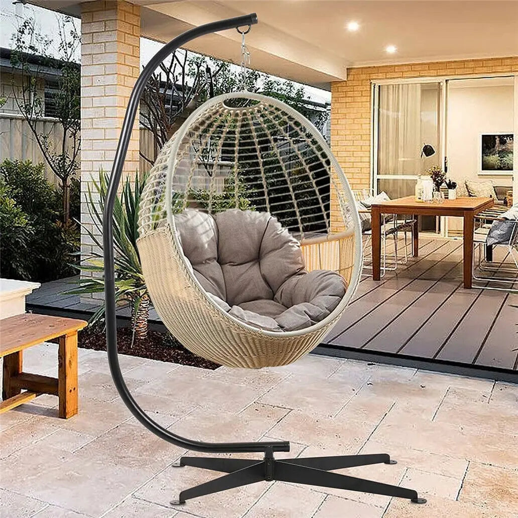 Hanging Swing Chair Hammock Stand French Egg Seat Frame Garden Outdoor Patio - DynamicDrop Hub
