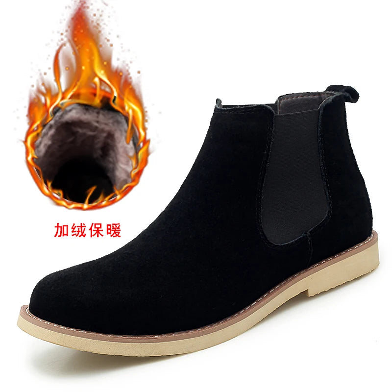 Vintage Sand Suede Chelsea Boots for Men – Natural Leather, Zip Closure, Pointed Toe, Formal Ankle Boots