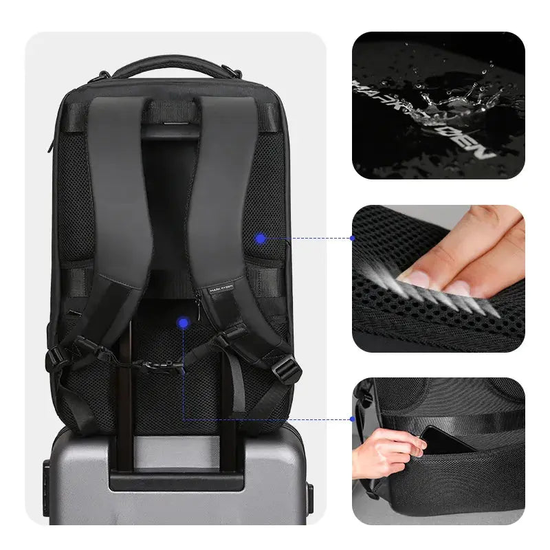 Laptop Backpack For Men Travel Spacious Backpack - DynamicDrop Hub
