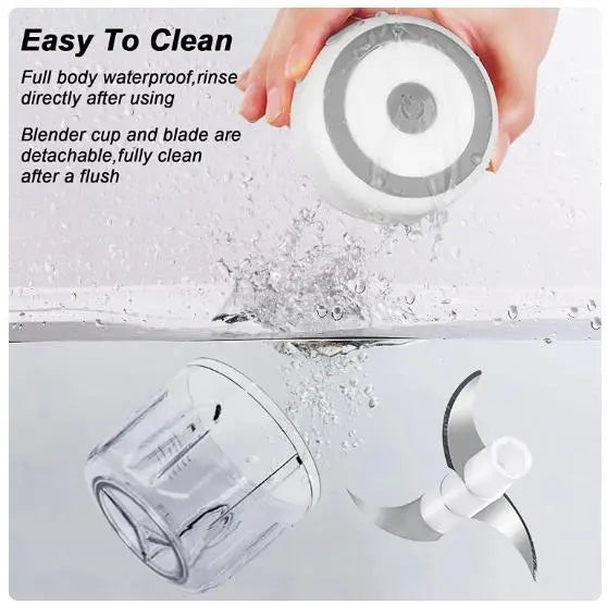 Mini Food Chopper: Effortless Garlic Press and Vegetable Masher USB-Powered - DynamicDrop Hub
