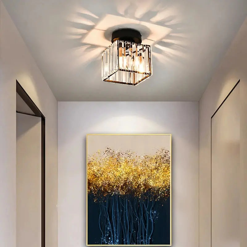 Nordic Modern Crystal Ceiling Lamp Indoor Ceiling Lamp Corridor Staircase Bedroom Restaurant Decoration - DynamicDrop Hub