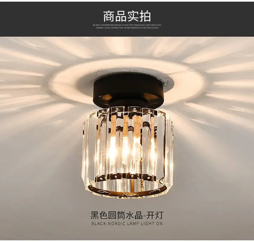 Nordic Modern Crystal Ceiling Lamp Indoor Ceiling Lamp Corridor Staircase Bedroom Restaurant Decoration - DynamicDrop Hub