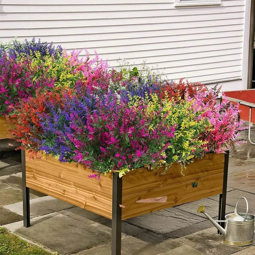 Artificial Flowers Plastic Plants UV Resistant Home Indoor/Outdoor Garden Decor - DynamicDrop Hub