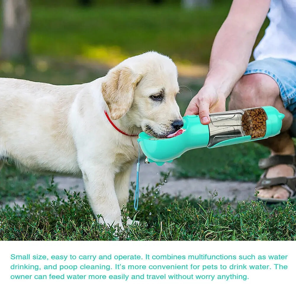 Pet Dog Water Bottle Travel Portable Drinking Water Dispenser with Poo Bags - DynamicDrop Hub
