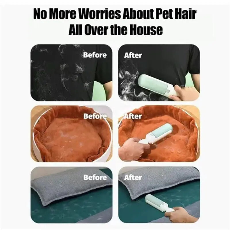 Pet Hair Remover Multi-Function Double-Sided Hair Brush Cat Dog Roller Scraper - DynamicDrop Hub