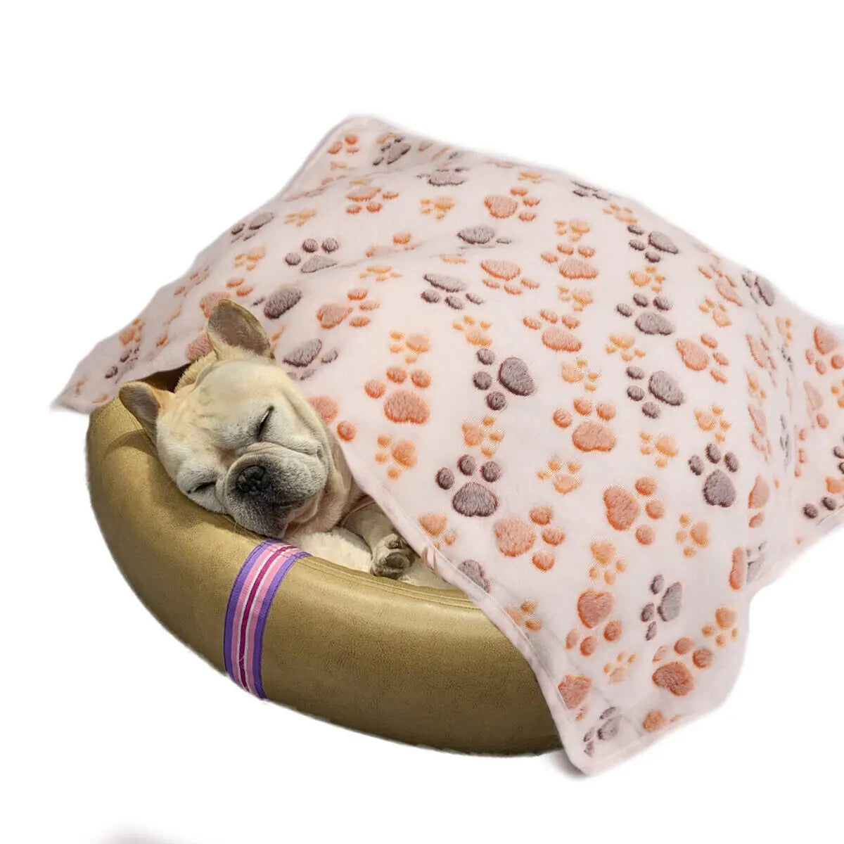 Pet Mat Paw Print Cat Dog Puppy Fleece Soft Warm Blanket Bed Cushion Mattress - DynamicDrop Hub