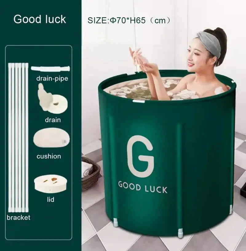 Portable Foldable Bathtub Bucket Large Capacity Bathroom Ice Bath Winter Shower Bathtub Free Installation Adults Baby Swiming - DynamicDrop Hub