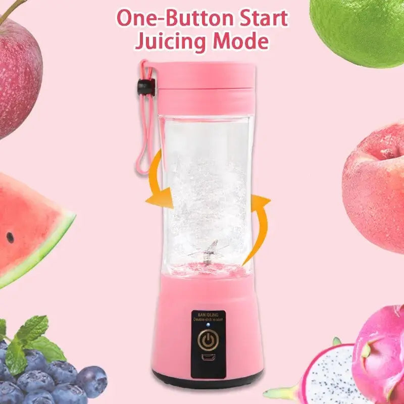 Portable Fruit Juice Blenders Summer Personal Electric Mini Bottle Home USB 6 Blades Juicer Cup Machine for Kitchen - DynamicDrop Hub