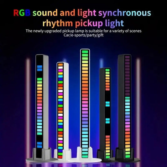 RGB LED Rhythm Light Music Sound Control Rhythm Ambient Atmosphere Lamp LED Strip Computer Car Creative Led Pick Decor Lights - DynamicDrop Hub